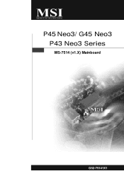 MSI P43 Neo3-F User Guide
