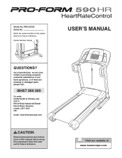 ProForm 590hr Treadmill User Manual