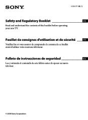 Sony KDL-32BX310 Safety and Regulatory Booklet