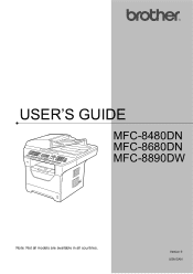 Brother International MFC 8890DW Users Manual - English
