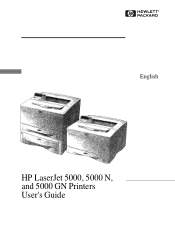HP 5000n HP LaserJet 5000, 5000 N, 5000 GN, and 5000 DN Printers -  User Guide