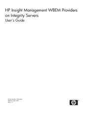 HP Integrity rx7640 HP Insight Management WBEM Providers on Integrity Servers User's Guide