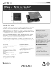 Lantronix Open-Q 4200 Series SIP Open-Qtm 4200 SIP Product Brief