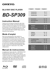 Onkyo BD-SP309 Owner Manual