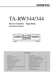 Onkyo TA-RW344 Owner Manual