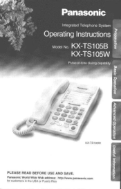 Panasonic KX-TS105W Single-line Phone-lo