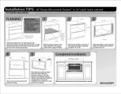 Sharp KB6525PK Installation Tips: 30' in 33' Frameless Cabinet
