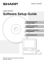 Sharp MX-B400P MX-B400P Software Setup Guide