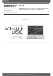 Toshiba Satellite L850 PSKECA-003002 Detailed Specs for Satellite L850 PSKECA-003002 AU/NZ; English
