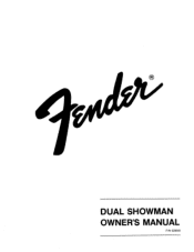 Fender Dual Showman Owner Manual