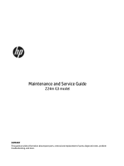 HP Z24m Maintenance and Service Guide