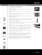 Sony VPCL113FX Marketing Specifications (Black)