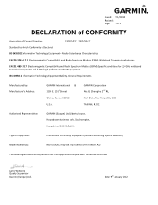 Garmin nuvi 3550LM Declaration of Conformity