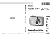 Canon PowerShot SD500 PowerShot SD500/DIGITAL IXUS 700 Camera User Guide