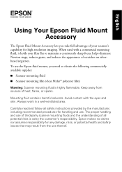 Epson Perfection V750 Pro Using Your Epson Fluid Mount Accessory