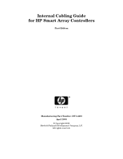 HP 9000 rp3410 Internal Cabling Guide for HP Smart Array Controllers