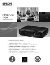 Epson PowerLite 1720 Product Brochure