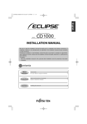 Fujitsu CD1000 Installation Manual