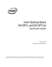 Intel D410PT D410PTL/D410PTLW Specification Update
