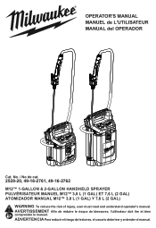 Milwaukee Tool M12 1 Gallon Handheld Sprayer Kit Operators Manual