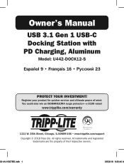 Tripp Lite U442DOCK12S Owners Manual for U442-DOCK12-S Multi-language