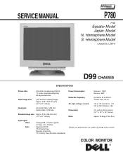 Dell P780 - 17" CRT Display Manual