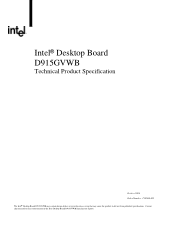 Intel D915GVWB Product Specification