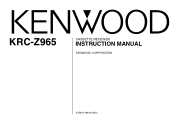 Kenwood KRC-Z965 User Manual