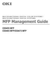 Oki ES9465 ES9465/ES9475 MFP Management Guide
