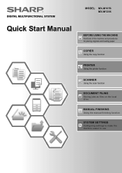 Sharp MX-M1206 Quick Start Guide
