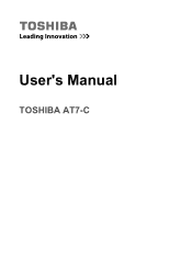 Toshiba Excite AT7-C PDA0MC-001003 Users Manual Canada; English