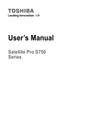 Toshiba Satellite Pro S750 Users Manual Canada; English