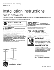GE GLDT696TSS Installation Instructions