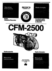 Sony CFM-2500 Brochure