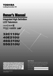 Toshiba 55G310U1 User Manual