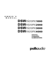 Polk Audio DSWmicroPRO 1000 PRO