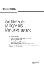 Toshiba Satellite M105-SP1011 User's Guide for Satellite M105/M100 (Spanish) (Español)
