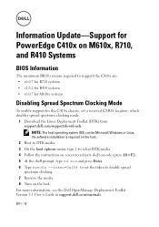 Dell PowerEdge M620 Information Update - Support for PowerEdge C410x on M610x, R710, and R410 Systems