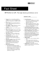 HP LH4r HP Netserver LPr Fact Sheet