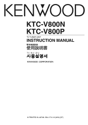 Kenwood KTC-V800P User Manual