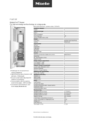Miele F 2471 SF Product sheet