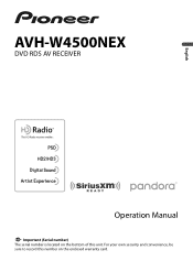 Pioneer AVH-W4500NEX Manual