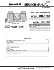 Sharp CD-E33 Service Manual