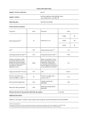 Zanussi ZDLN1522 Product information sheet