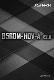 ASRock B560M-HDV-A R2.0 User Manual