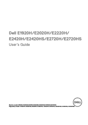 Dell E2020H Users Guide