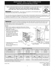 Frigidaire FGMC3065PF Installation Instructions