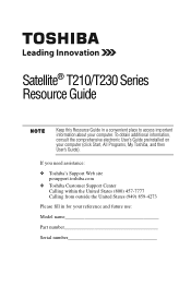 Toshiba Satellite T235-SP2003L User Guide