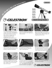 Celestron 70LCM Computerized Telescope Quick Setup Guide for 60, 70, 80 & 90LCM (English)