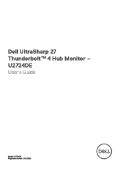 Dell U2724DE UltraSharp 27 Thunderbolt Hub Monitor – Users Guide